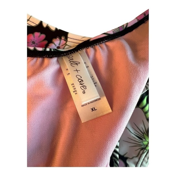 Vince Camuto High Leg Bikini Bottom Abstract Animal in Midnight Blue NEW - Picture 11 of 15